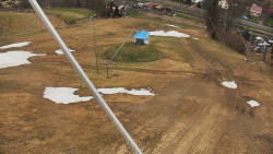 Spodní část sjezdovky skiareálu Karolinka