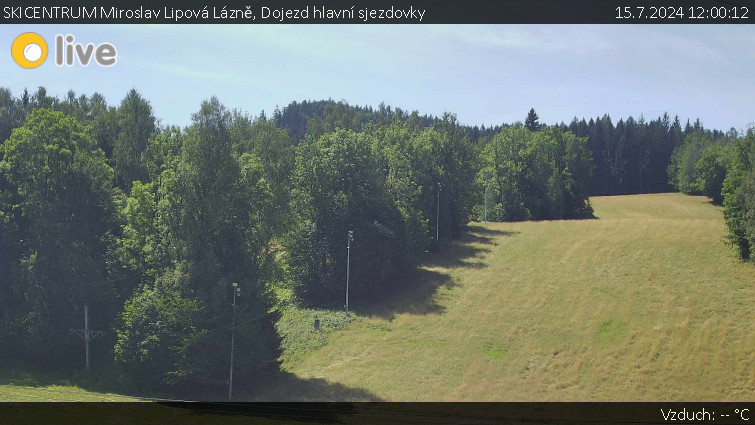 SKICENTRUM Miroslav Lipová Lázně - Dojezd hlavní sjezdovky - 15.7.2024 v 12:00 SKICENTRUM Miroslav Lipová Lázně - Dojezd hlavní sjezdovky - 15.7.2024 v 12:00