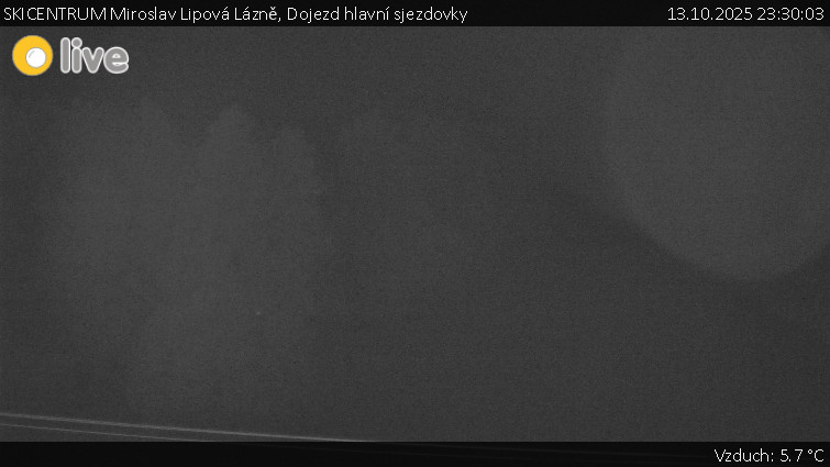SKICENTRUM Miroslav Lipová Lázně - Dojezd hlavní sjezdovky - 13.10.2025 v 23:30 SKICENTRUM Miroslav Lipová Lázně - Dojezd hlavní sjezdovky - 13.10.2025 v 23:30