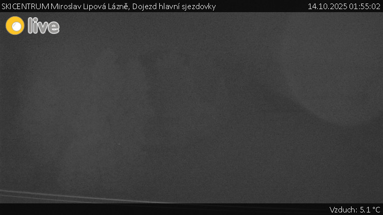 SKICENTRUM Miroslav Lipová Lázně - Dojezd hlavní sjezdovky - 14.10.2025 v 01:55 SKICENTRUM Miroslav Lipová Lázně - Dojezd hlavní sjezdovky - 14.10.2025 v 01:55