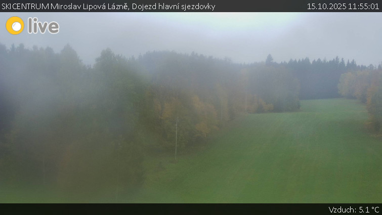 SKICENTRUM Miroslav Lipová Lázně - Dojezd hlavní sjezdovky - 15.10.2025 v 11:55 SKICENTRUM Miroslav Lipová Lázně - Dojezd hlavní sjezdovky - 15.10.2025 v 11:55