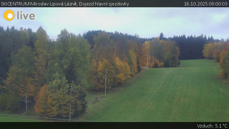 SKICENTRUM Miroslav Lipová Lázně - Dojezd hlavní sjezdovky - 16.10.2025 v 08:00 SKICENTRUM Miroslav Lipová Lázně - Dojezd hlavní sjezdovky - 16.10.2025 v 08:00