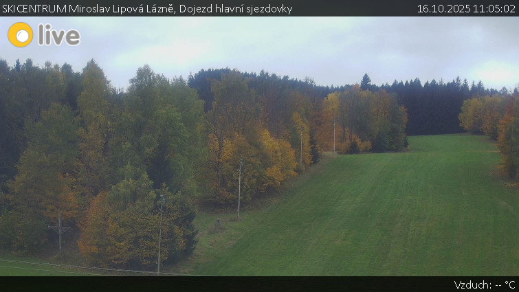 SKICENTRUM Miroslav Lipová Lázně - Dojezd hlavní sjezdovky - 16.10.2025 v 11:05 SKICENTRUM Miroslav Lipová Lázně - Dojezd hlavní sjezdovky - 16.10.2025 v 11:05