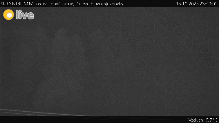 SKICENTRUM Miroslav Lipová Lázně - Dojezd hlavní sjezdovky - 16.10.2025 v 23:40 SKICENTRUM Miroslav Lipová Lázně - Dojezd hlavní sjezdovky - 16.10.2025 v 23:40