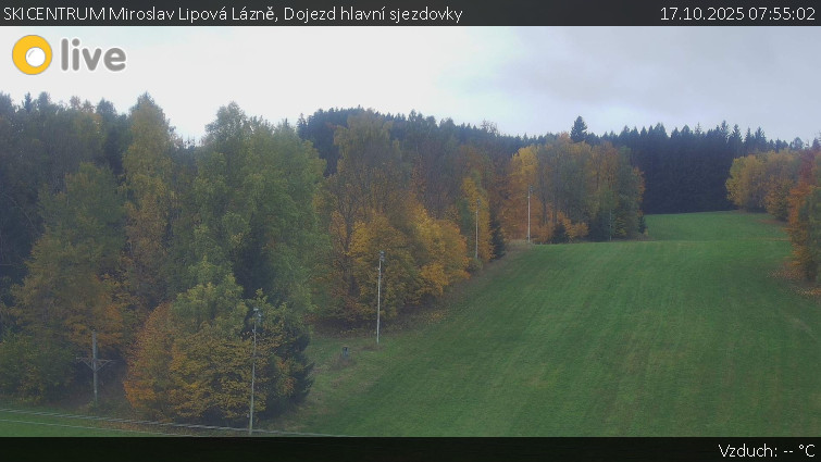 SKICENTRUM Miroslav Lipová Lázně - Dojezd hlavní sjezdovky - 17.10.2025 v 07:55 SKICENTRUM Miroslav Lipová Lázně - Dojezd hlavní sjezdovky - 17.10.2025 v 07:55