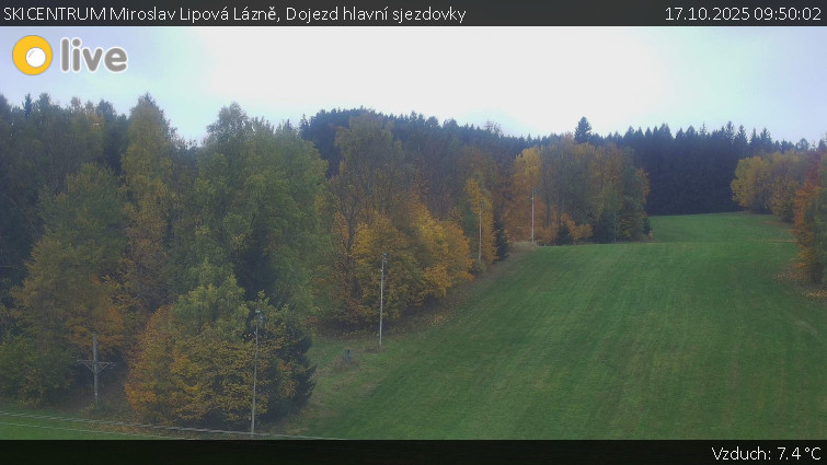 SKICENTRUM Miroslav Lipová Lázně - Dojezd hlavní sjezdovky - 17.10.2025 v 09:50 SKICENTRUM Miroslav Lipová Lázně - Dojezd hlavní sjezdovky - 17.10.2025 v 09:50