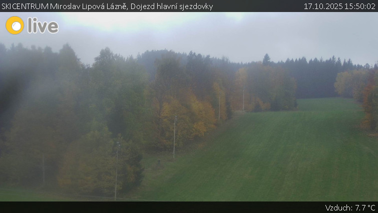 SKICENTRUM Miroslav Lipová Lázně - Dojezd hlavní sjezdovky - 17.10.2025 v 15:50 SKICENTRUM Miroslav Lipová Lázně - Dojezd hlavní sjezdovky - 17.10.2025 v 15:50