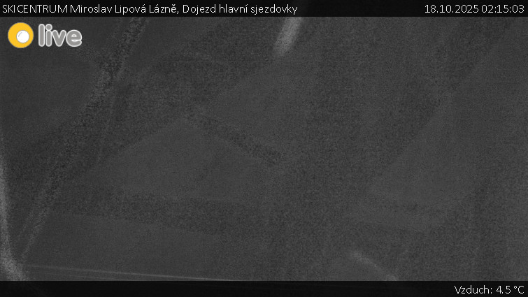 SKICENTRUM Miroslav Lipová Lázně - Dojezd hlavní sjezdovky - 18.10.2025 v 02:15 SKICENTRUM Miroslav Lipová Lázně - Dojezd hlavní sjezdovky - 18.10.2025 v 02:15
