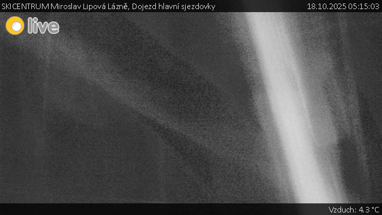 SKICENTRUM Miroslav Lipová Lázně - Dojezd hlavní sjezdovky - 18.10.2025 v 05:15 SKICENTRUM Miroslav Lipová Lázně - Dojezd hlavní sjezdovky - 18.10.2025 v 05:15