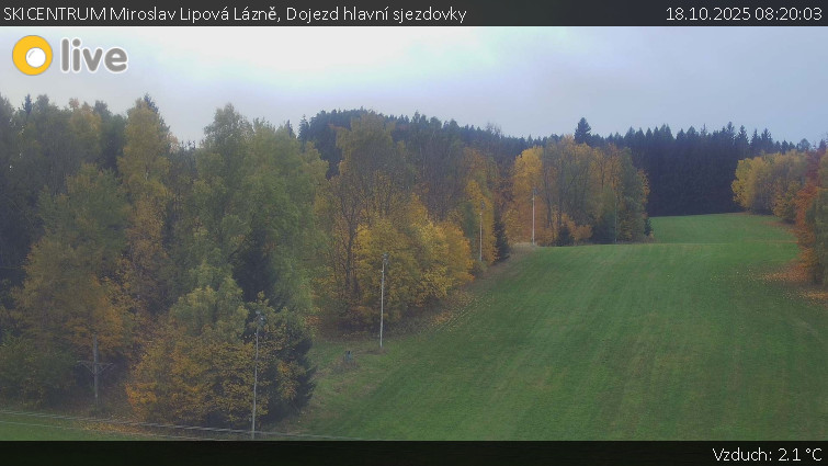 SKICENTRUM Miroslav Lipová Lázně - Dojezd hlavní sjezdovky - 18.10.2025 v 08:20 SKICENTRUM Miroslav Lipová Lázně - Dojezd hlavní sjezdovky - 18.10.2025 v 08:20