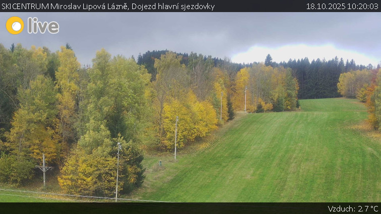 SKICENTRUM Miroslav Lipová Lázně - Dojezd hlavní sjezdovky - 18.10.2025 v 10:20 SKICENTRUM Miroslav Lipová Lázně - Dojezd hlavní sjezdovky - 18.10.2025 v 10:20