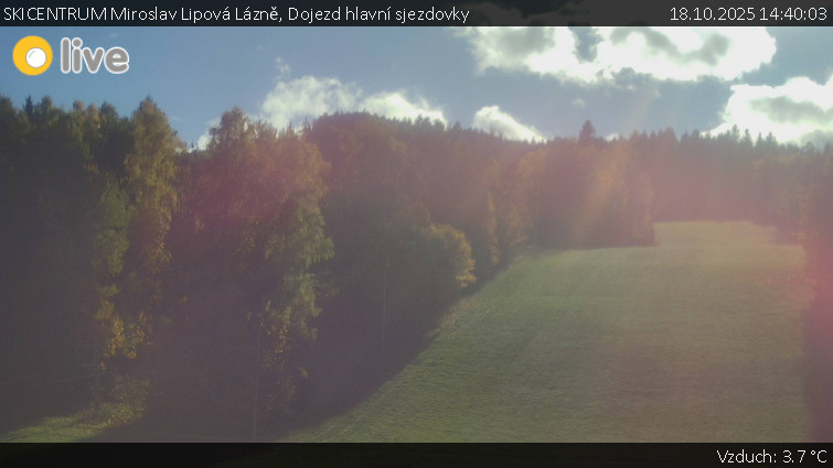 SKICENTRUM Miroslav Lipová Lázně - Dojezd hlavní sjezdovky - 18.10.2025 v 14:40 SKICENTRUM Miroslav Lipová Lázně - Dojezd hlavní sjezdovky - 18.10.2025 v 14:40