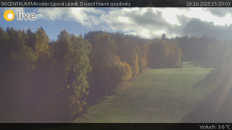 SKICENTRUM Miroslav Lipová Lázně - Dojezd hlavní sjezdovky - 18.10.2025 v 15:20 SKICENTRUM Miroslav Lipová Lázně - Dojezd hlavní sjezdovky - 18.10.2025 v 15:20