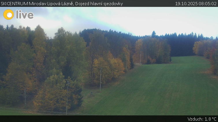 SKICENTRUM Miroslav Lipová Lázně - Dojezd hlavní sjezdovky - 19.10.2025 v 08:05 SKICENTRUM Miroslav Lipová Lázně - Dojezd hlavní sjezdovky - 19.10.2025 v 08:05