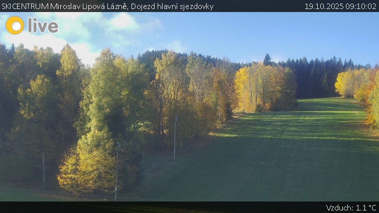 SKICENTRUM Miroslav Lipová Lázně - Dojezd hlavní sjezdovky - 19.10.2025 v 09:10 SKICENTRUM Miroslav Lipová Lázně - Dojezd hlavní sjezdovky - 19.10.2025 v 09:10