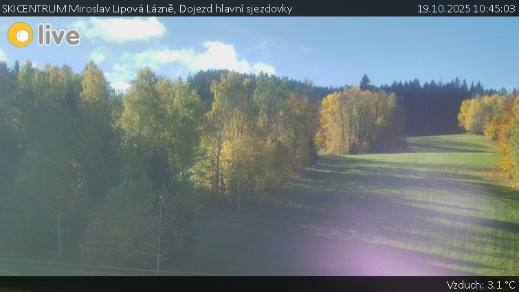 SKICENTRUM Miroslav Lipová Lázně - Dojezd hlavní sjezdovky - 19.10.2025 v 10:45 SKICENTRUM Miroslav Lipová Lázně - Dojezd hlavní sjezdovky - 19.10.2025 v 10:45