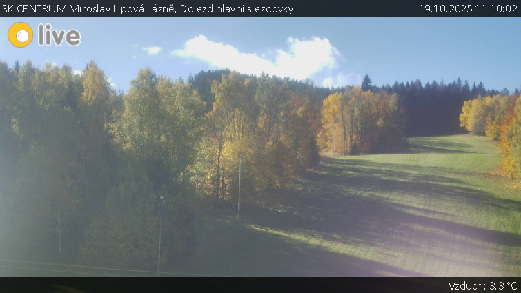 SKICENTRUM Miroslav Lipová Lázně - Dojezd hlavní sjezdovky - 19.10.2025 v 11:10 SKICENTRUM Miroslav Lipová Lázně - Dojezd hlavní sjezdovky - 19.10.2025 v 11:10