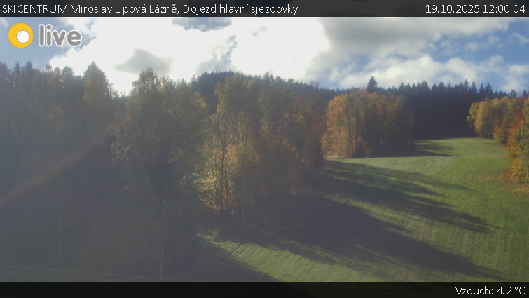 SKICENTRUM Miroslav Lipová Lázně - Dojezd hlavní sjezdovky - 19.10.2025 v 12:00 SKICENTRUM Miroslav Lipová Lázně - Dojezd hlavní sjezdovky - 19.10.2025 v 12:00