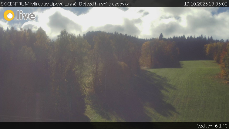 SKICENTRUM Miroslav Lipová Lázně - Dojezd hlavní sjezdovky - 19.10.2025 v 13:05 SKICENTRUM Miroslav Lipová Lázně - Dojezd hlavní sjezdovky - 19.10.2025 v 13:05