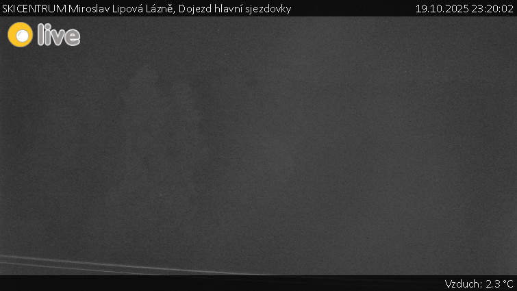 SKICENTRUM Miroslav Lipová Lázně - Dojezd hlavní sjezdovky - 19.10.2025 v 23:20 SKICENTRUM Miroslav Lipová Lázně - Dojezd hlavní sjezdovky - 19.10.2025 v 23:20