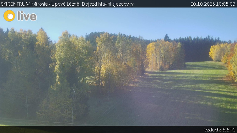 SKICENTRUM Miroslav Lipová Lázně - Dojezd hlavní sjezdovky - 20.10.2025 v 10:05 SKICENTRUM Miroslav Lipová Lázně - Dojezd hlavní sjezdovky - 20.10.2025 v 10:05