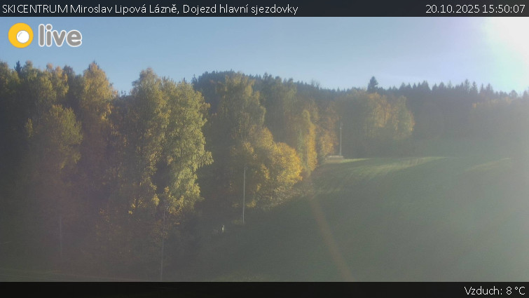 SKICENTRUM Miroslav Lipová Lázně - Dojezd hlavní sjezdovky - 20.10.2025 v 15:50 SKICENTRUM Miroslav Lipová Lázně - Dojezd hlavní sjezdovky - 20.10.2025 v 15:50