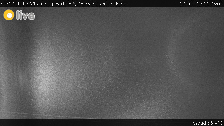 SKICENTRUM Miroslav Lipová Lázně - Dojezd hlavní sjezdovky - 20.10.2025 v 20:25 SKICENTRUM Miroslav Lipová Lázně - Dojezd hlavní sjezdovky - 20.10.2025 v 20:25