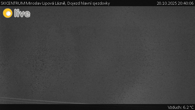 SKICENTRUM Miroslav Lipová Lázně - Dojezd hlavní sjezdovky - 20.10.2025 v 20:40 SKICENTRUM Miroslav Lipová Lázně - Dojezd hlavní sjezdovky - 20.10.2025 v 20:40