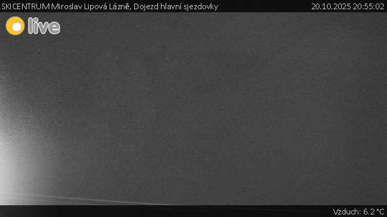 SKICENTRUM Miroslav Lipová Lázně - Dojezd hlavní sjezdovky - 20.10.2025 v 20:55 SKICENTRUM Miroslav Lipová Lázně - Dojezd hlavní sjezdovky - 20.10.2025 v 20:55