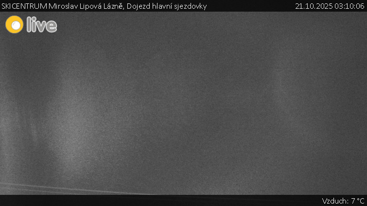 SKICENTRUM Miroslav Lipová Lázně - Dojezd hlavní sjezdovky - 21.10.2025 v 03:10 SKICENTRUM Miroslav Lipová Lázně - Dojezd hlavní sjezdovky - 21.10.2025 v 03:10