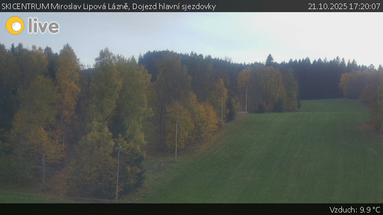 SKICENTRUM Miroslav Lipová Lázně - Dojezd hlavní sjezdovky - 21.10.2025 v 17:20 SKICENTRUM Miroslav Lipová Lázně - Dojezd hlavní sjezdovky - 21.10.2025 v 17:20