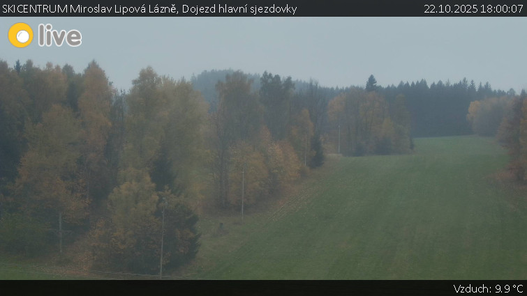 SKICENTRUM Miroslav Lipová Lázně - Dojezd hlavní sjezdovky - 22.10.2025 v 18:00 SKICENTRUM Miroslav Lipová Lázně - Dojezd hlavní sjezdovky - 22.10.2025 v 18:00