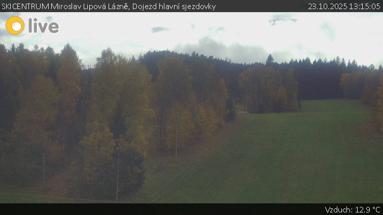 SKICENTRUM Miroslav Lipová Lázně - Dojezd hlavní sjezdovky - 23.10.2025 v 13:15 SKICENTRUM Miroslav Lipová Lázně - Dojezd hlavní sjezdovky - 23.10.2025 v 13:15