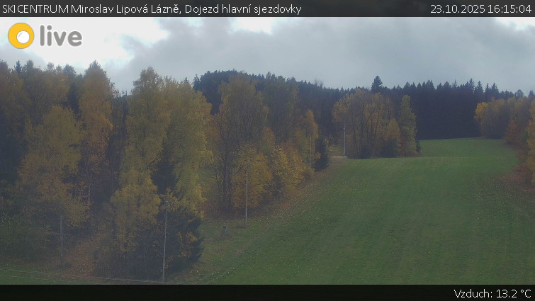 SKICENTRUM Miroslav Lipová Lázně - Dojezd hlavní sjezdovky - 23.10.2025 v 16:15 SKICENTRUM Miroslav Lipová Lázně - Dojezd hlavní sjezdovky - 23.10.2025 v 16:15