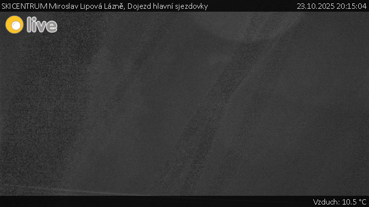 SKICENTRUM Miroslav Lipová Lázně - Dojezd hlavní sjezdovky - 23.10.2025 v 20:15 SKICENTRUM Miroslav Lipová Lázně - Dojezd hlavní sjezdovky - 23.10.2025 v 20:15