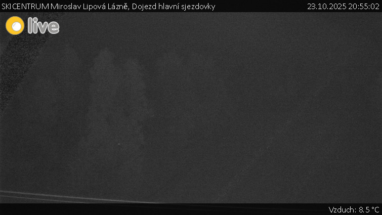 SKICENTRUM Miroslav Lipová Lázně - Dojezd hlavní sjezdovky - 23.10.2025 v 20:55 SKICENTRUM Miroslav Lipová Lázně - Dojezd hlavní sjezdovky - 23.10.2025 v 20:55