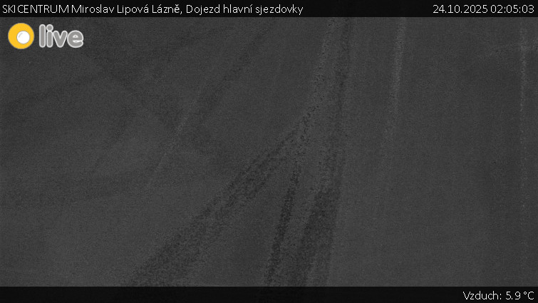 SKICENTRUM Miroslav Lipová Lázně - Dojezd hlavní sjezdovky - 24.10.2025 v 02:05 SKICENTRUM Miroslav Lipová Lázně - Dojezd hlavní sjezdovky - 24.10.2025 v 02:05