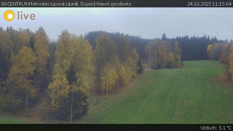 SKICENTRUM Miroslav Lipová Lázně - Dojezd hlavní sjezdovky - 24.10.2025 v 11:15 SKICENTRUM Miroslav Lipová Lázně - Dojezd hlavní sjezdovky - 24.10.2025 v 11:15