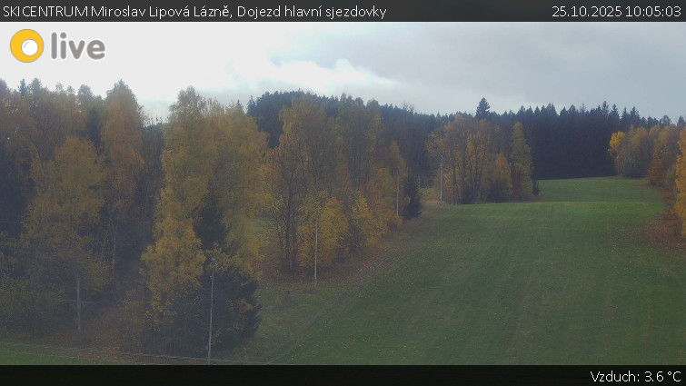 SKICENTRUM Miroslav Lipová Lázně - Dojezd hlavní sjezdovky - 25.10.2025 v 10:05 SKICENTRUM Miroslav Lipová Lázně - Dojezd hlavní sjezdovky - 25.10.2025 v 10:05