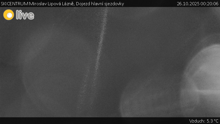 SKICENTRUM Miroslav Lipová Lázně - Dojezd hlavní sjezdovky - 26.10.2025 v 00:20 SKICENTRUM Miroslav Lipová Lázně - Dojezd hlavní sjezdovky - 26.10.2025 v 00:20
