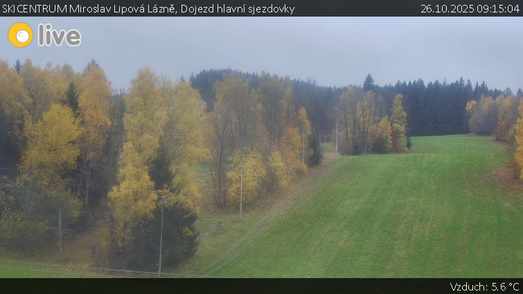 SKICENTRUM Miroslav Lipová Lázně - Dojezd hlavní sjezdovky - 26.10.2025 v 09:15 SKICENTRUM Miroslav Lipová Lázně - Dojezd hlavní sjezdovky - 26.10.2025 v 09:15