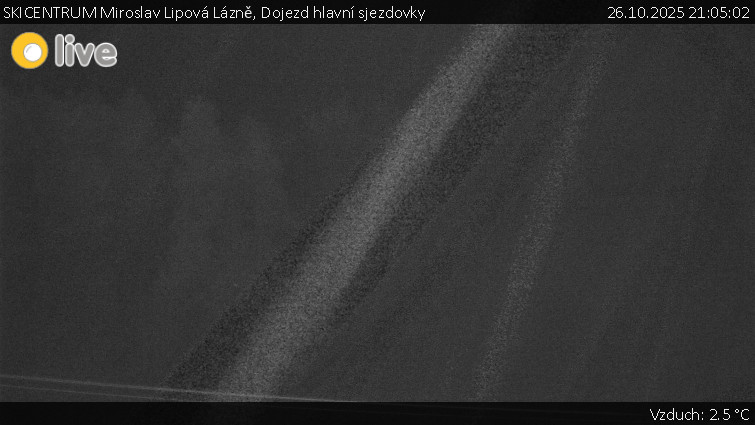 SKICENTRUM Miroslav Lipová Lázně - Dojezd hlavní sjezdovky - 26.10.2025 v 21:05 SKICENTRUM Miroslav Lipová Lázně - Dojezd hlavní sjezdovky - 26.10.2025 v 21:05