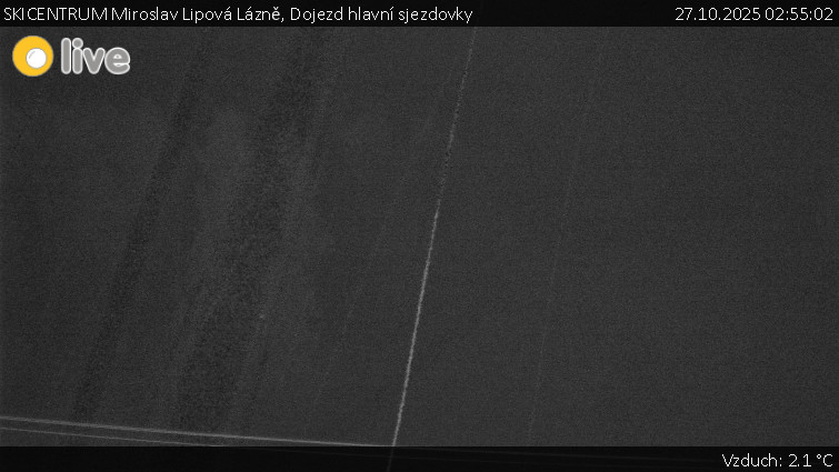 SKICENTRUM Miroslav Lipová Lázně - Dojezd hlavní sjezdovky - 27.10.2025 v 02:55 SKICENTRUM Miroslav Lipová Lázně - Dojezd hlavní sjezdovky - 27.10.2025 v 02:55
