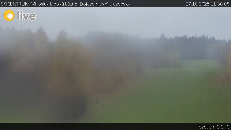 SKICENTRUM Miroslav Lipová Lázně - Dojezd hlavní sjezdovky - 27.10.2025 v 11:30 SKICENTRUM Miroslav Lipová Lázně - Dojezd hlavní sjezdovky - 27.10.2025 v 11:30