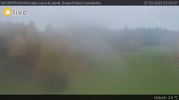 SKICENTRUM Miroslav Lipová Lázně - Dojezd hlavní sjezdovky - 27.10.2025 v 12:20 SKICENTRUM Miroslav Lipová Lázně - Dojezd hlavní sjezdovky - 27.10.2025 v 12:20