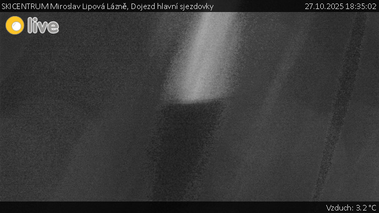 SKICENTRUM Miroslav Lipová Lázně - Dojezd hlavní sjezdovky - 27.10.2025 v 18:35 SKICENTRUM Miroslav Lipová Lázně - Dojezd hlavní sjezdovky - 27.10.2025 v 18:35