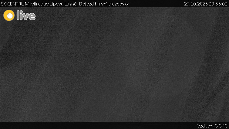 SKICENTRUM Miroslav Lipová Lázně - Dojezd hlavní sjezdovky - 27.10.2025 v 20:55 SKICENTRUM Miroslav Lipová Lázně - Dojezd hlavní sjezdovky - 27.10.2025 v 20:55