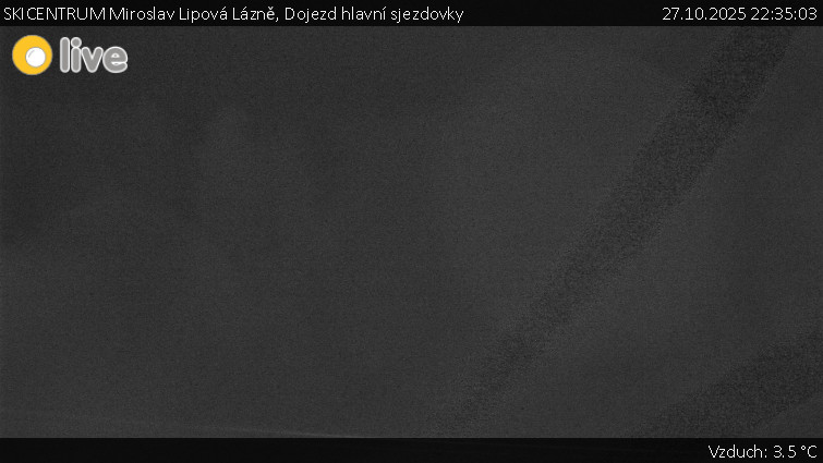 SKICENTRUM Miroslav Lipová Lázně - Dojezd hlavní sjezdovky - 27.10.2025 v 22:35 SKICENTRUM Miroslav Lipová Lázně - Dojezd hlavní sjezdovky - 27.10.2025 v 22:35