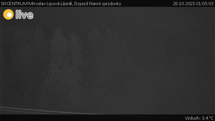 SKICENTRUM Miroslav Lipová Lázně - Dojezd hlavní sjezdovky - 28.10.2025 v 01:05 SKICENTRUM Miroslav Lipová Lázně - Dojezd hlavní sjezdovky - 28.10.2025 v 01:05