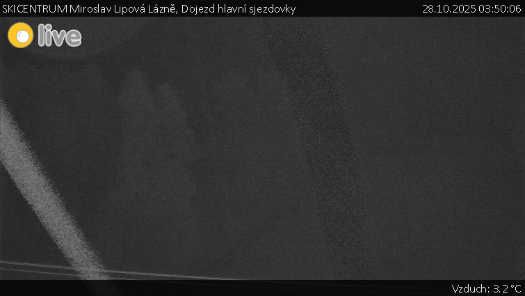 SKICENTRUM Miroslav Lipová Lázně - Dojezd hlavní sjezdovky - 28.10.2025 v 03:50 SKICENTRUM Miroslav Lipová Lázně - Dojezd hlavní sjezdovky - 28.10.2025 v 03:50